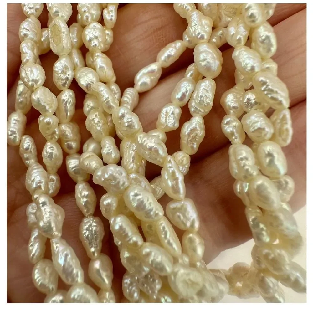 Vintage freshwater pearl triple strand choker necklace